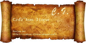 Czékus Ilona névjegykártya