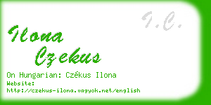 ilona czekus business card